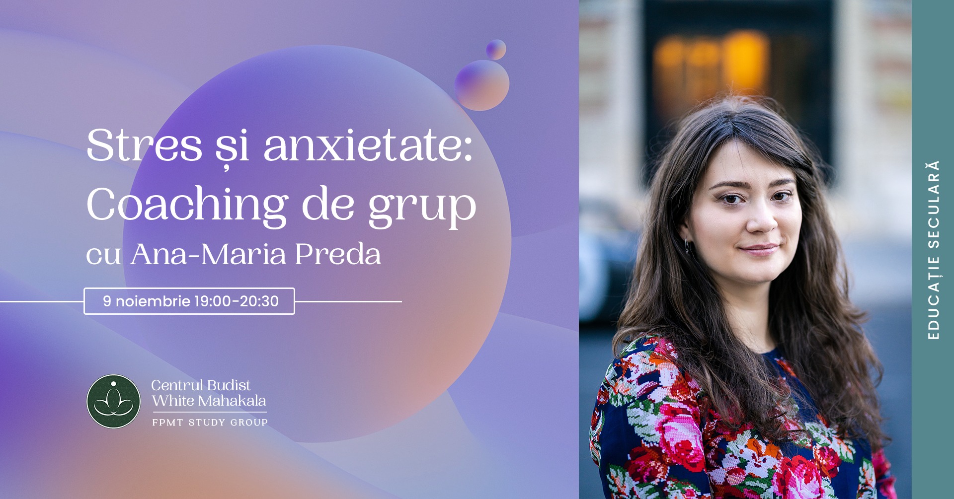 Stres și anxietate: coaching de grup cu Ana-Maria Preda