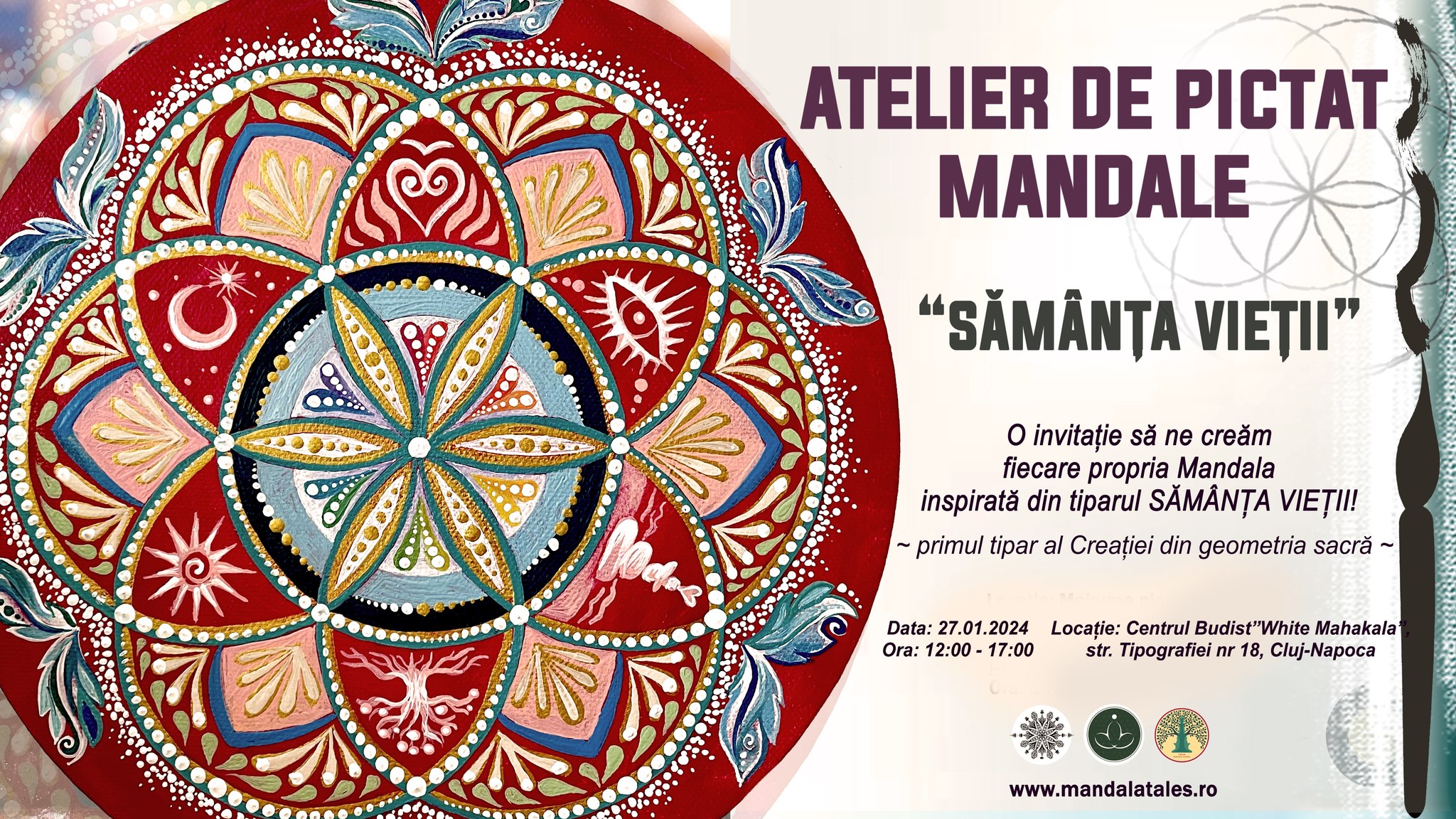 Atelier de Pictat Mandala ”SĂMÂNȚA VIEȚII”
